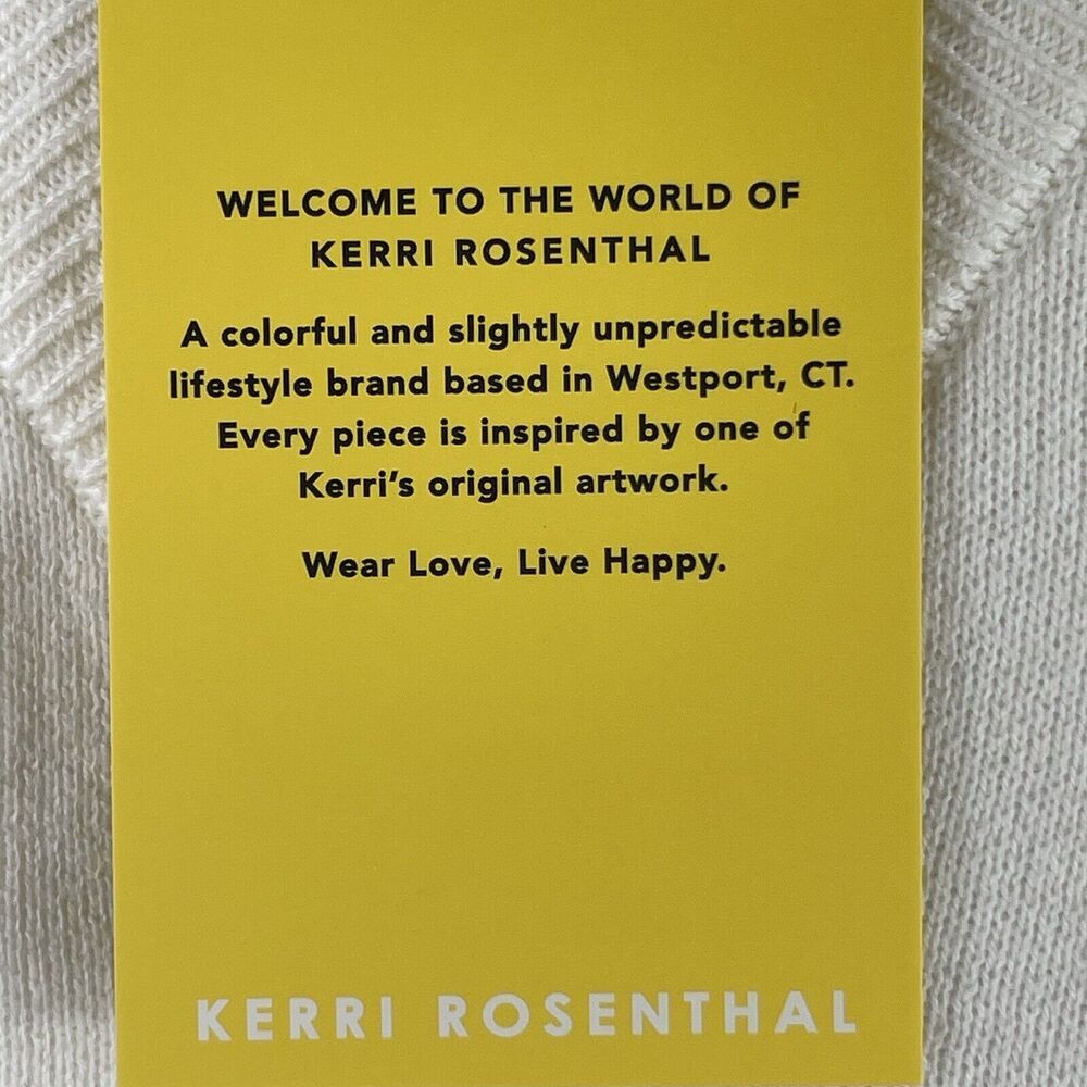 Kerri‎ Rosenthal Liv Cardi Love Actually Sweater Cardigan Oatmilk Women Size L - Picture 3 of 16